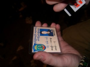 Burmese police man