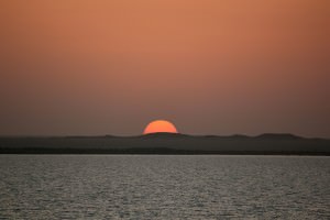 Sunset on the ferry from Sudan to Egypt Sunset on the ferry from Sudan to Egypt