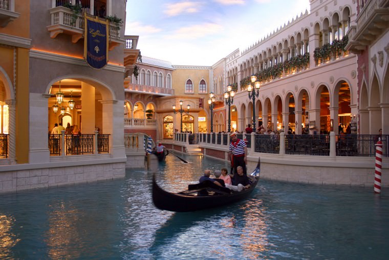 The 2nd floor of the Venetian Hotel