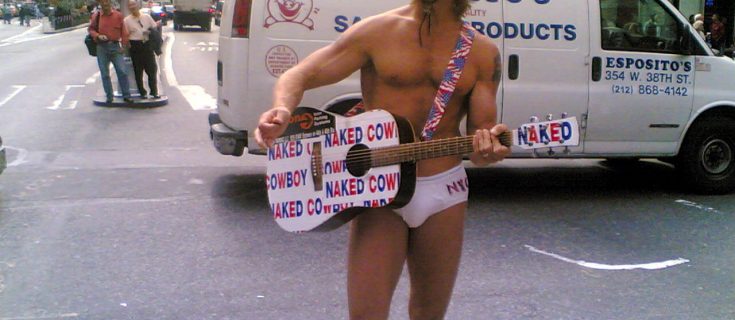 The not entirely Naked cowboy