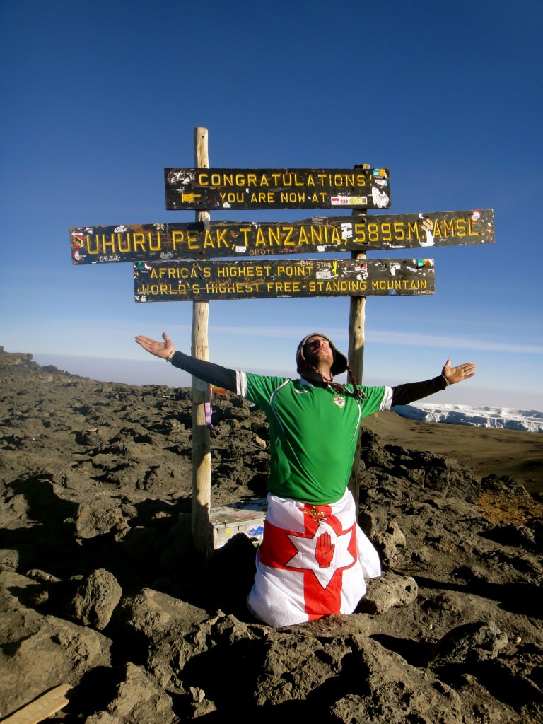 Top of Kilimanjaro,   Africa's highest mountain