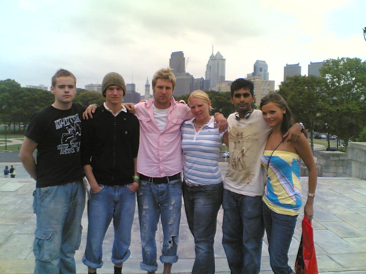 Top of the rocky steps in Philly