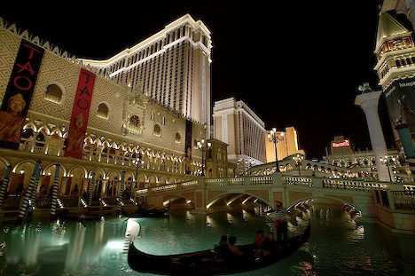 Outside the Venetian Hotel