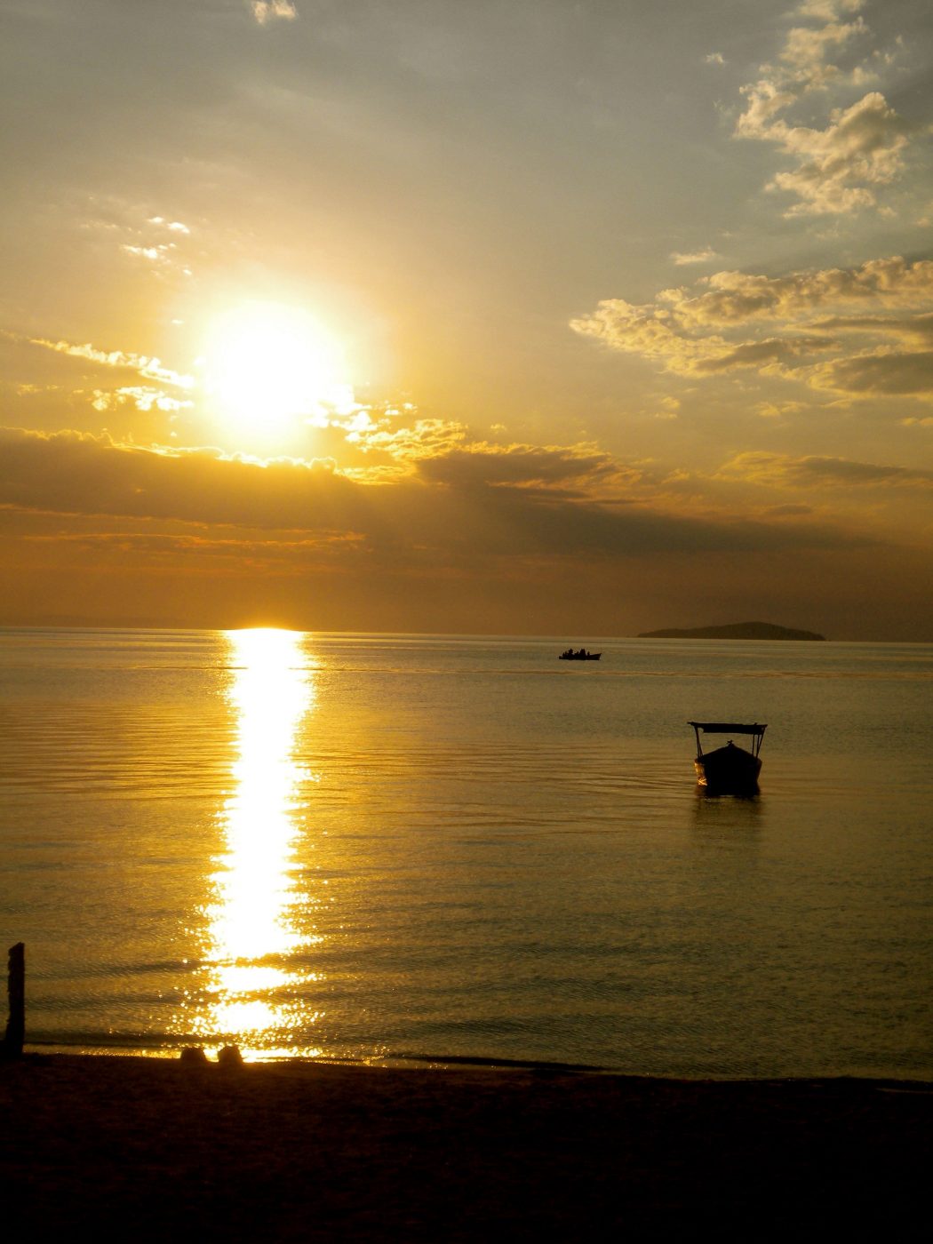 Sunset on lake malawi