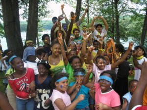 camp counsellors kids at camp