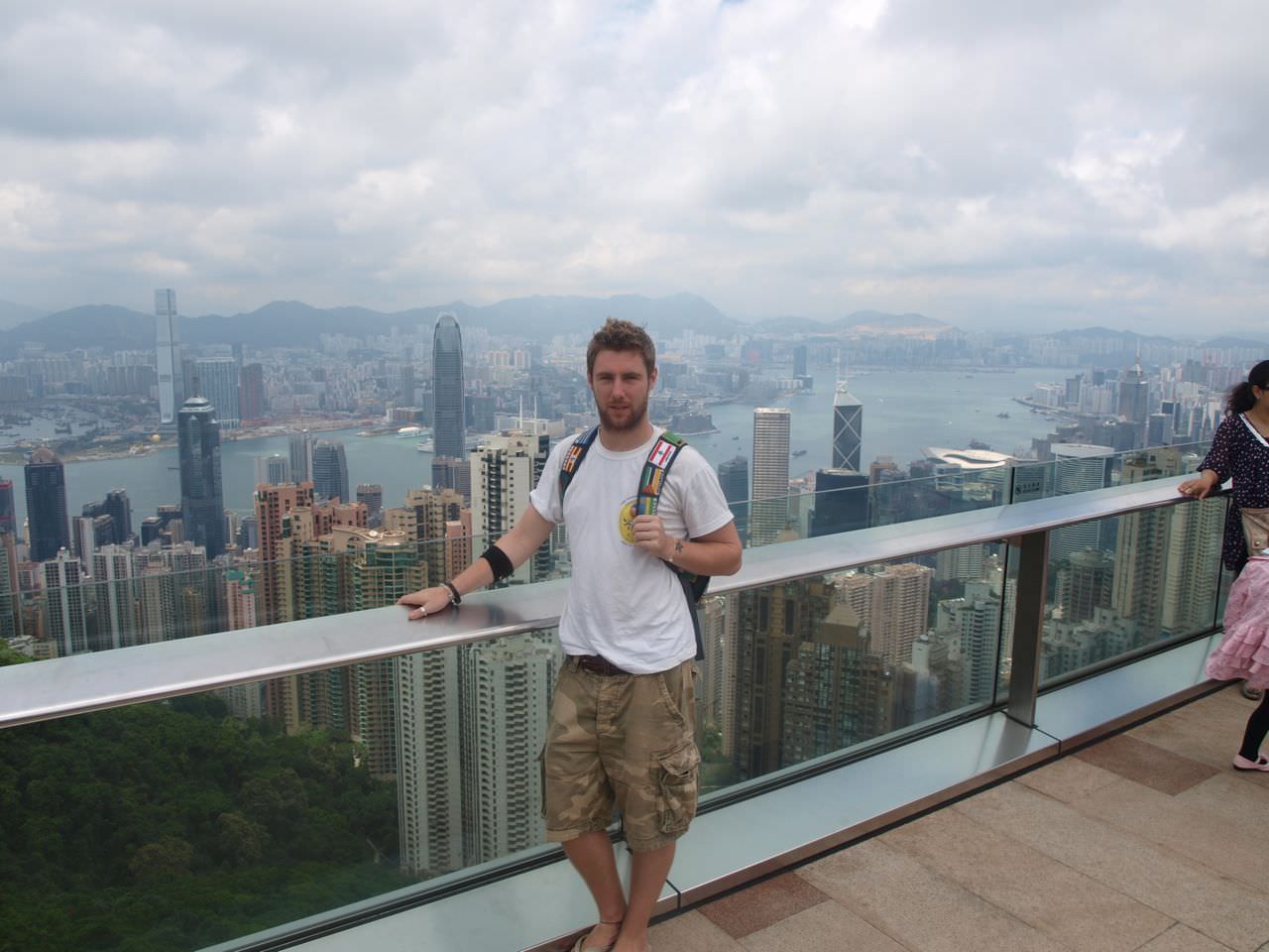 The view from the peak in Hong Kong