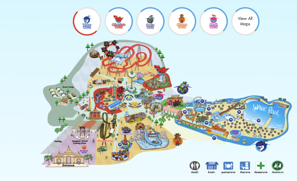 siam amazing park map