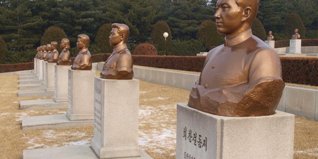 Anti japan cemetery north korea