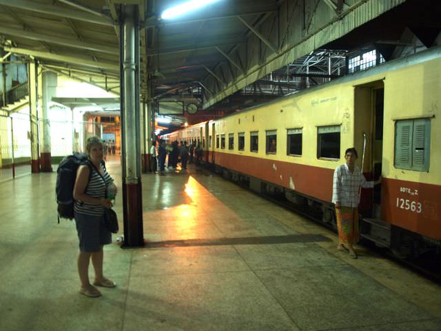 taking the train in burma