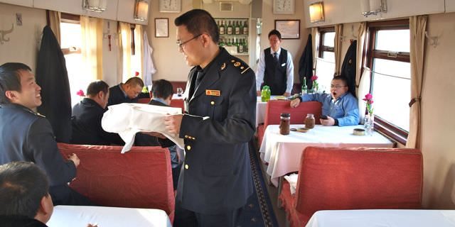 Dining cart on the trans siberian