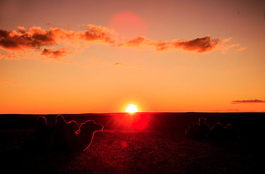 sunset mongolia