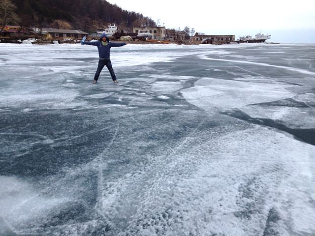 lake baikal at winter
