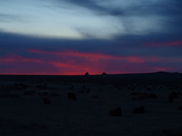 sunset mongolia
