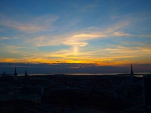 sunset in tallinn