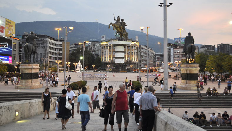 Plostad Makedonija Skopje Central Square