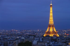 eiffel tower at night