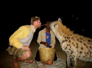 Johnny Ward travels and a hyena