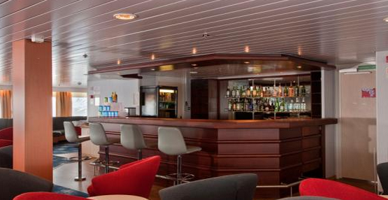 The bar on the ship