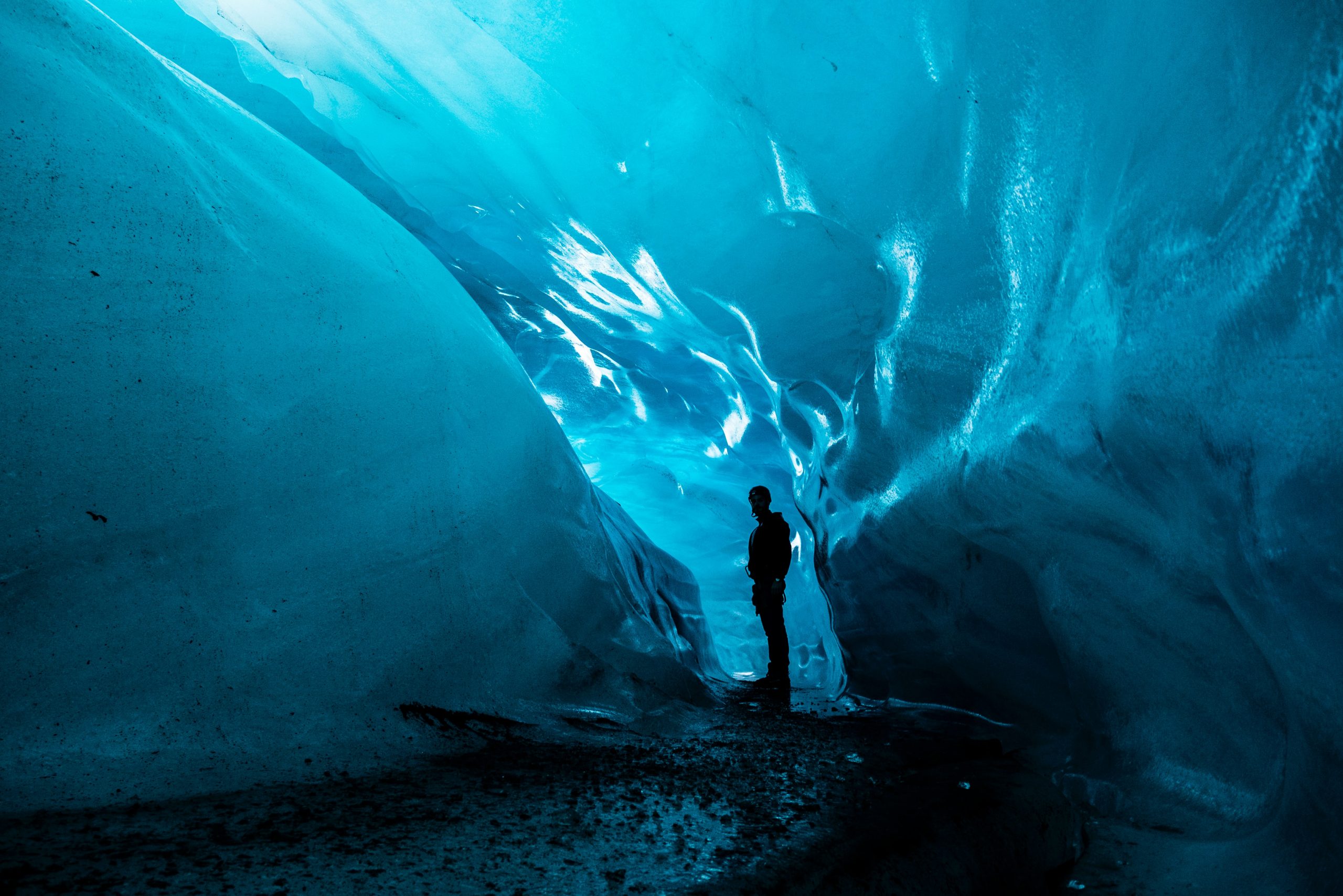 Ice caving in Iceland