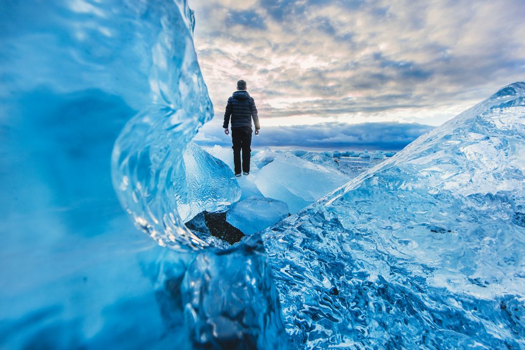 Ice caving in Iceland