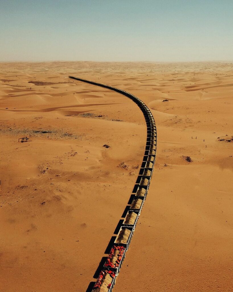 Iron ore train Mauritania