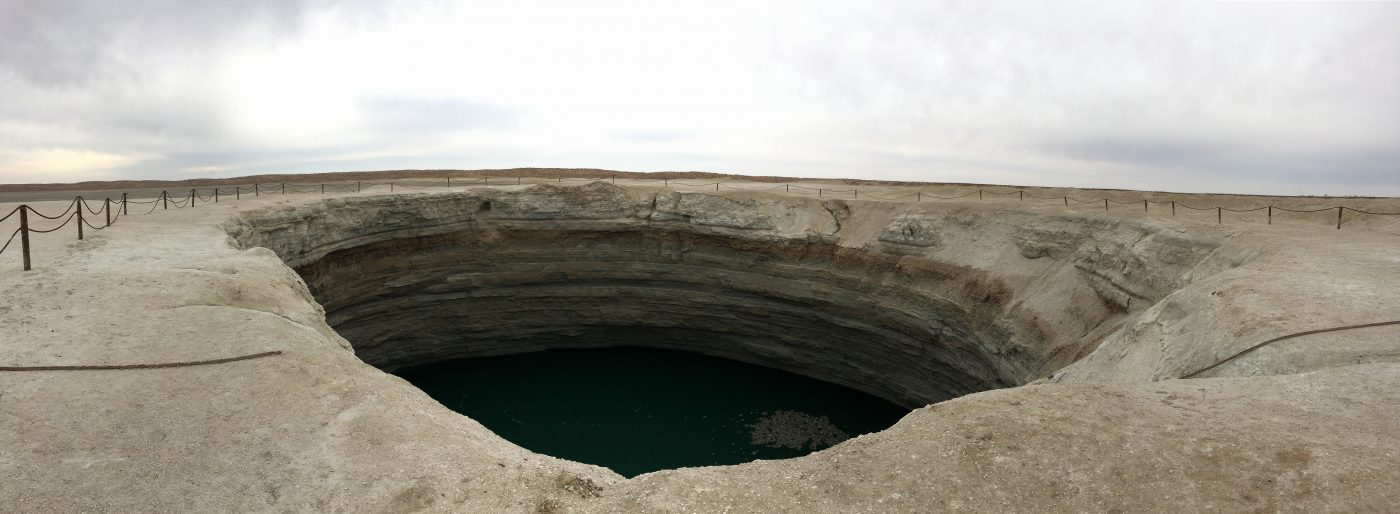 water crater turkmenistan