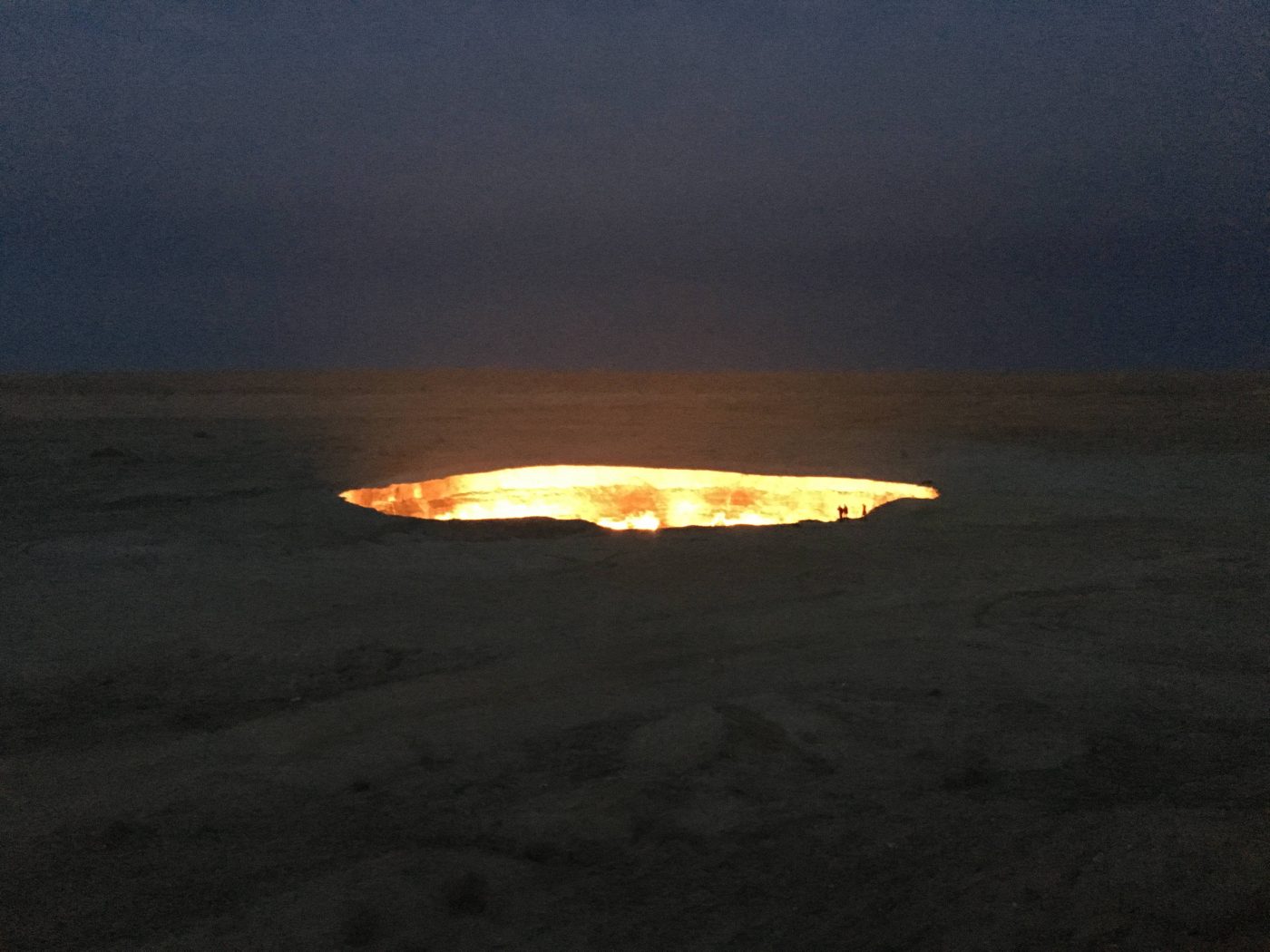 burning crater turkmenistan