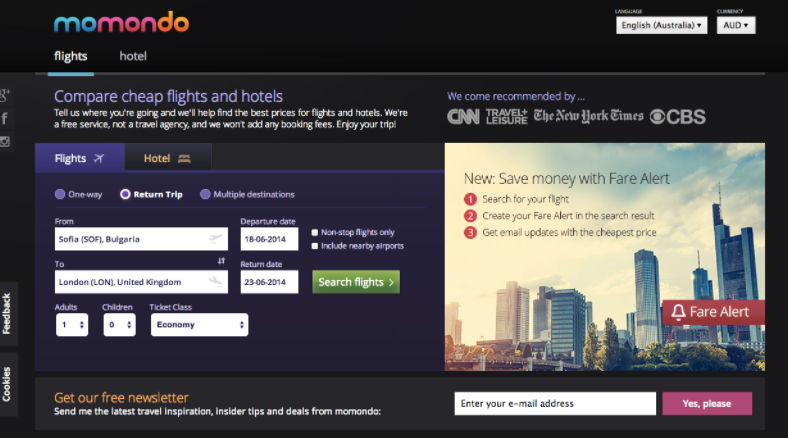 Cheap flights deals momondo