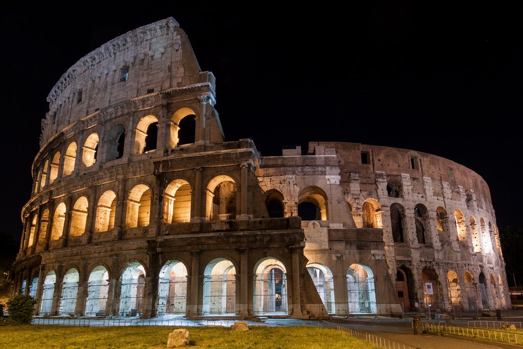 Colosseum at night