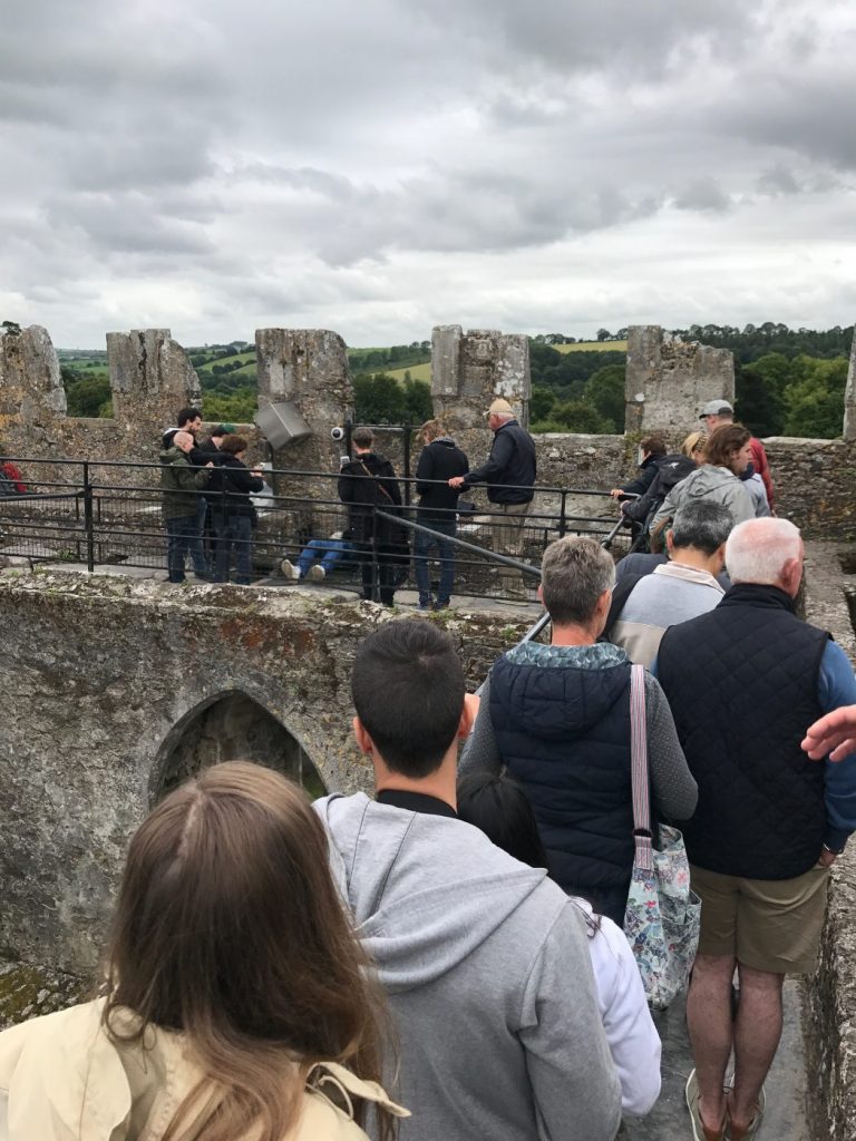 kissing the blarney stone