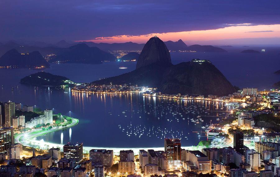 Christ the redeemer views at night