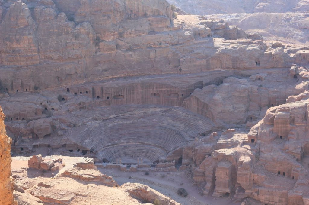 The ampitheatra in Petra