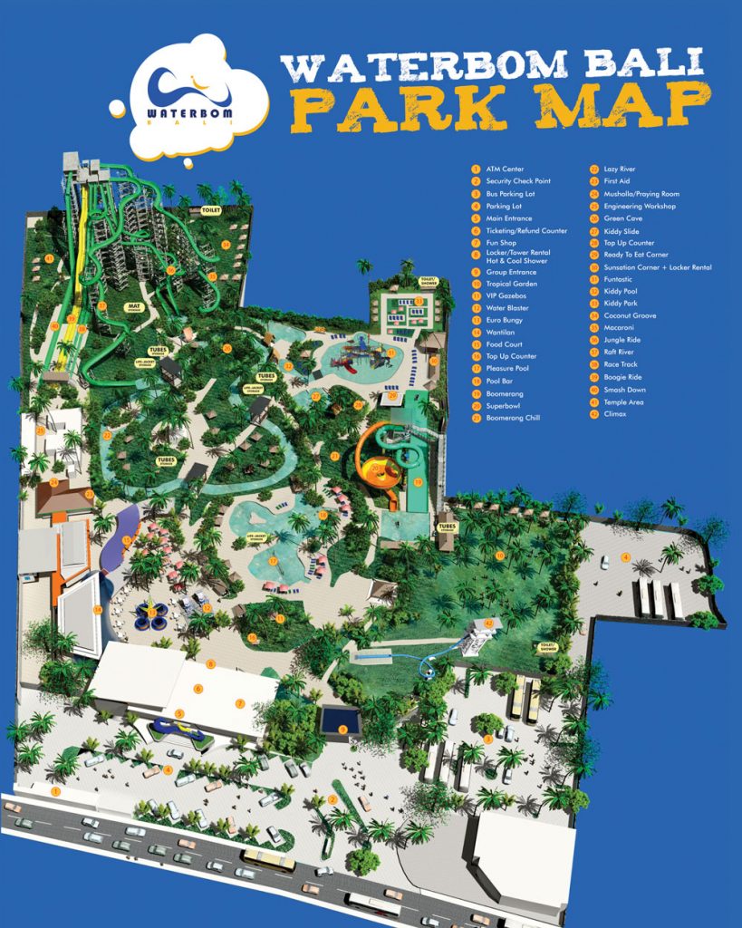 Waterbom Bali Map