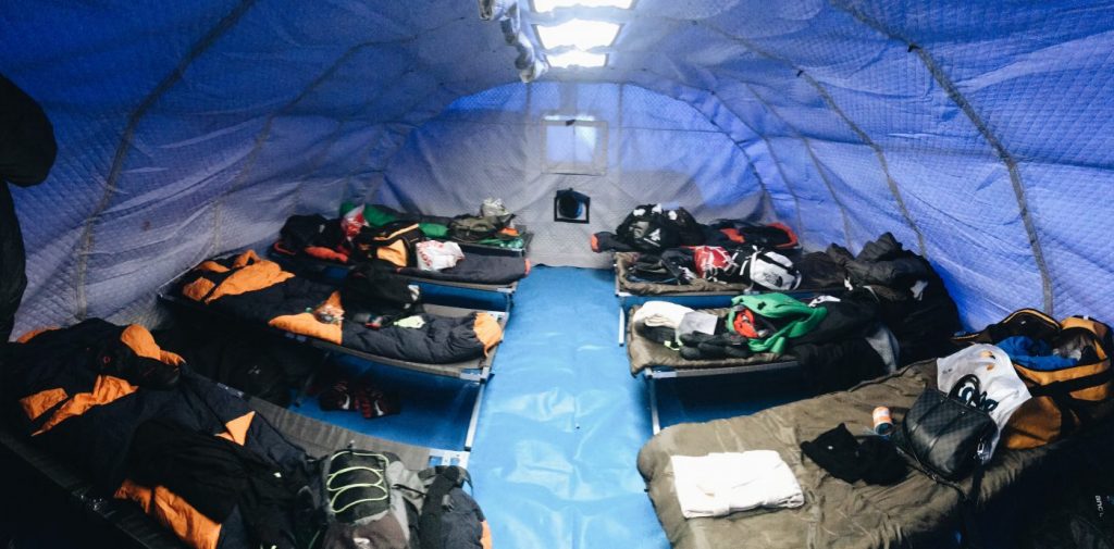 North Pole Marathon camp tent