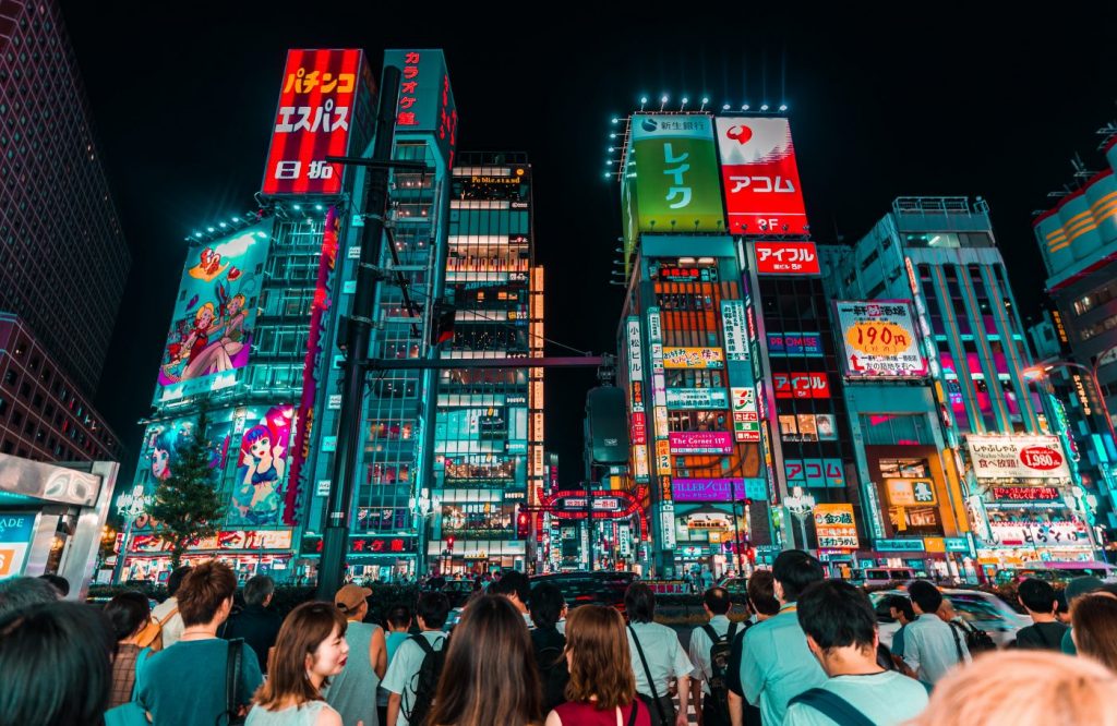 The neon streets of Tokyo