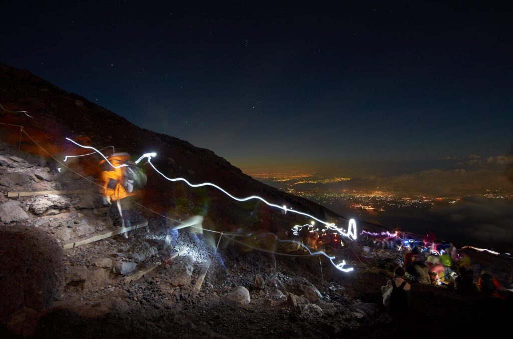 Climbing Fuji for sunrise