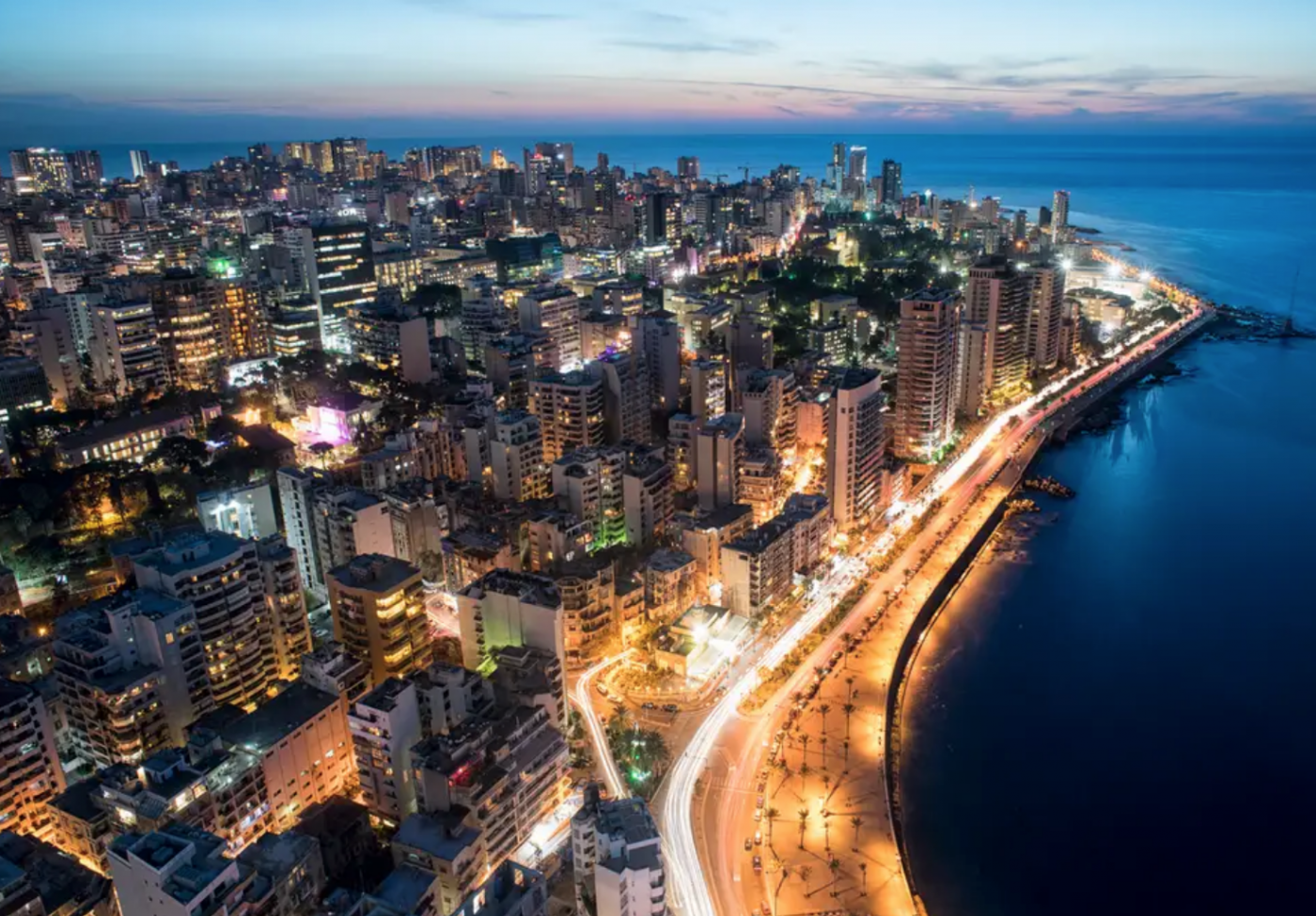 Beirut at night