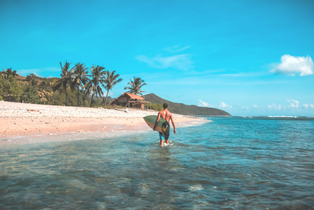 Surfing in Lombok