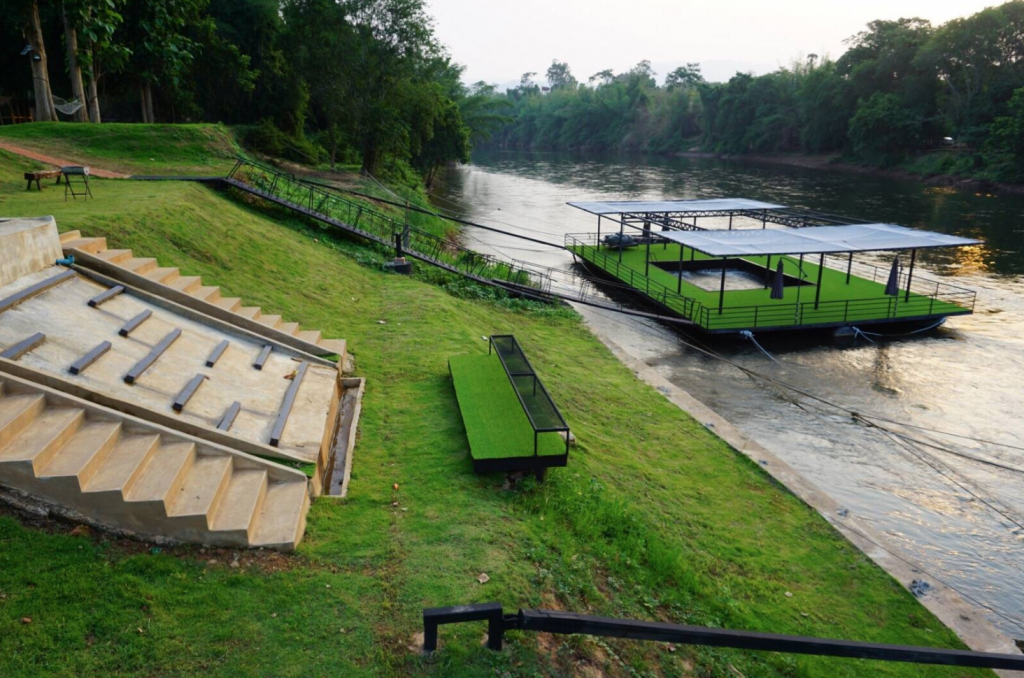 Floating deck The Tryst River Kwai