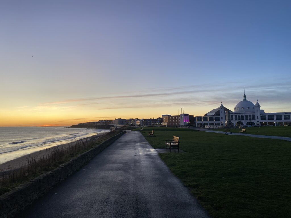 My sunrise run in Whitley Bay