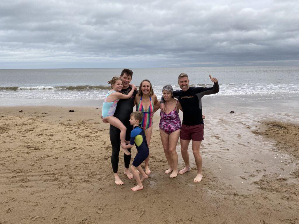 Christmas Day swim at Longsands beach