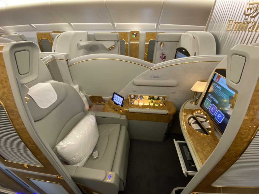  Emirates primeira classe A380 