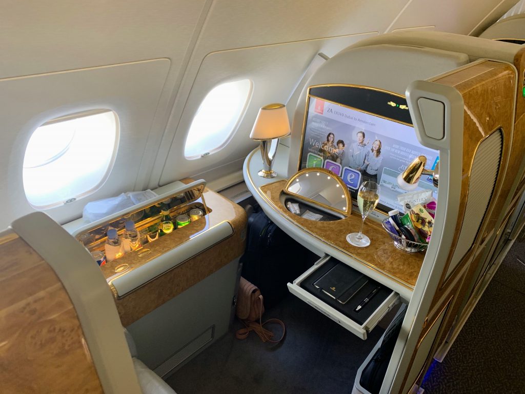 a380 emirates first class