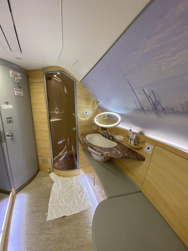 Emirates A380 Shower