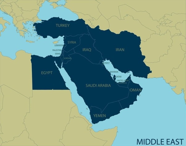 how many countries in the middle east