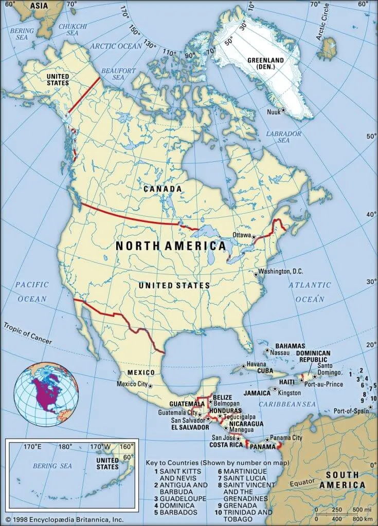 How Many Countries Are There In North America?