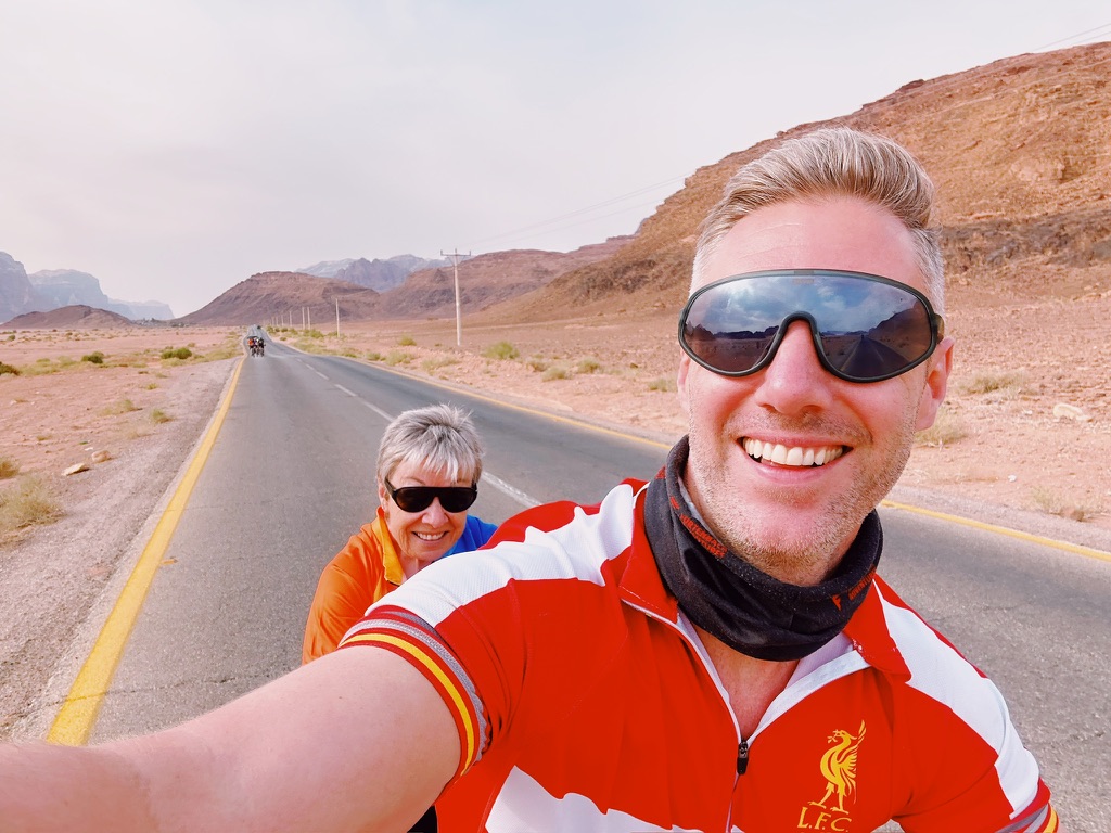 Cycling on our tandem