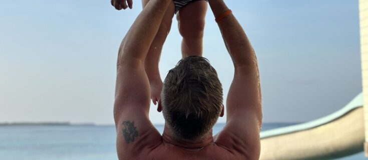 Aidan and me in the Maldives