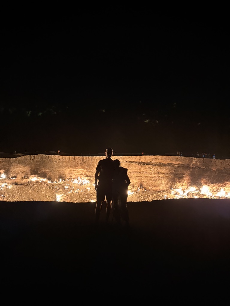 My mum and me in Turkmenistan